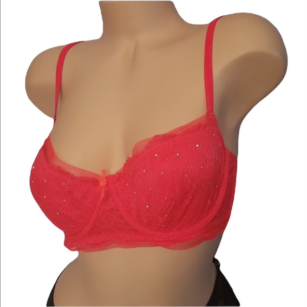 Victoria's Secret Dream Angels Rhinestone Balconet Bra  34DD 34E
